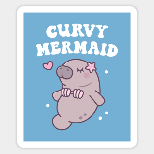 Funny Manatee Curvy Mermaid Magnet